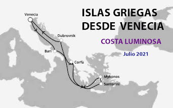 ISLAS GRIEGAS DESDE TRIESTE O VENECIA