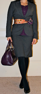 Banana Republic top, Datejust Rolex, Diamond heart pendant necklace, Hermès scarf, Louis Vuitton bowling montaigne purse, Salvatore Ferragamo parodia heels, Theory suit Banana Republic top, Datejust Rolex, Diamond heart pendant necklace, Hermès scarf, Louis Vuitton bowling montaigne purse, Salvatore Ferragamo parodia heels, Theory suit