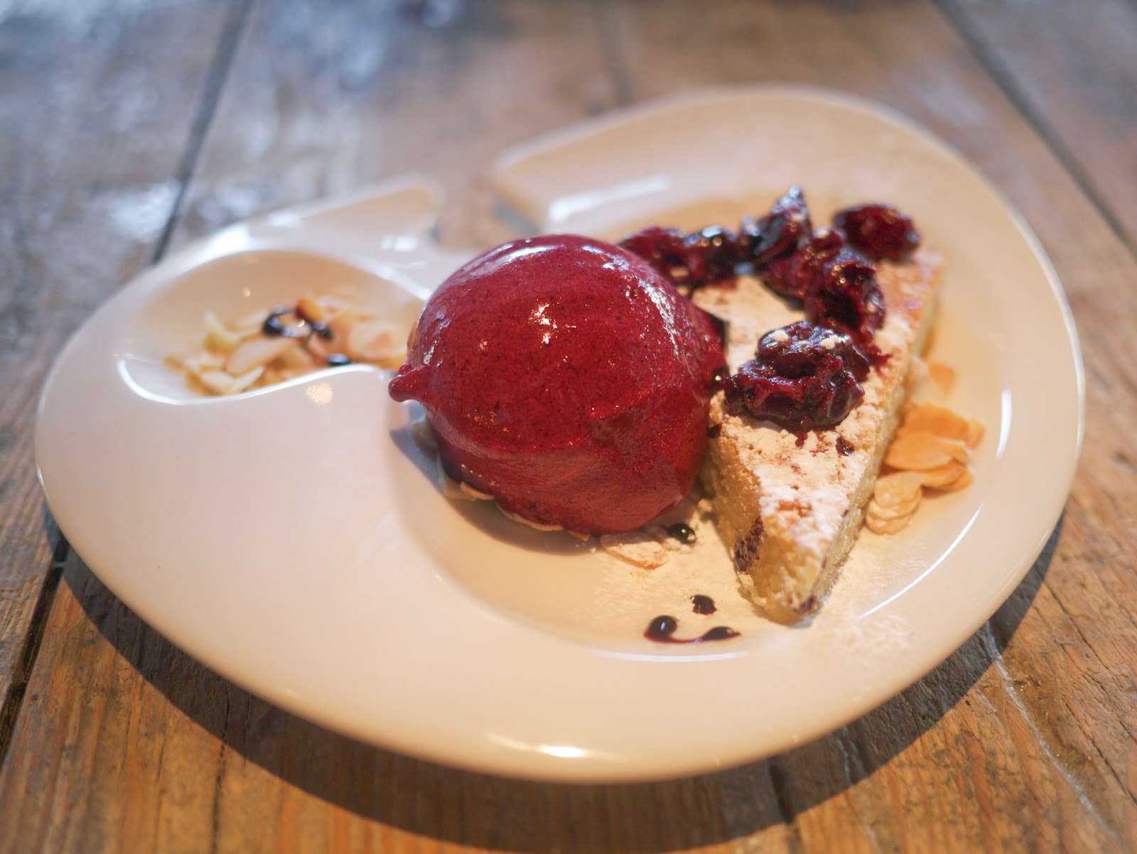 Bravas Tapas restaurant St Katherine Docks London Torta de Santiago Bravas Tapas restaurant St Katherine Docks London Torta de Santiago
