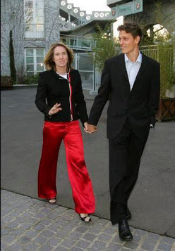 Justine Henin with Husband