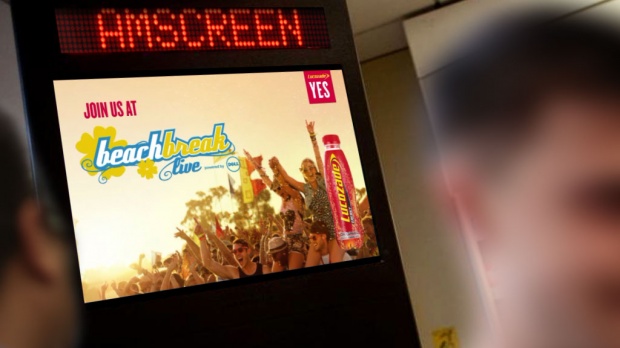 Out of Home International - Digital Outdoor Advertising Amscreen - Lucozade