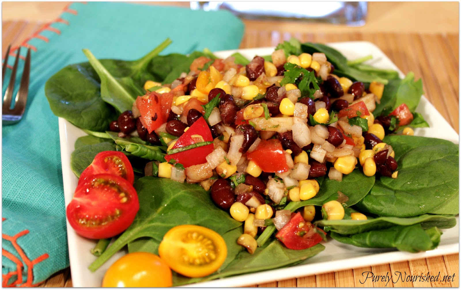 Purely Nourished Quick Black Bean Salad