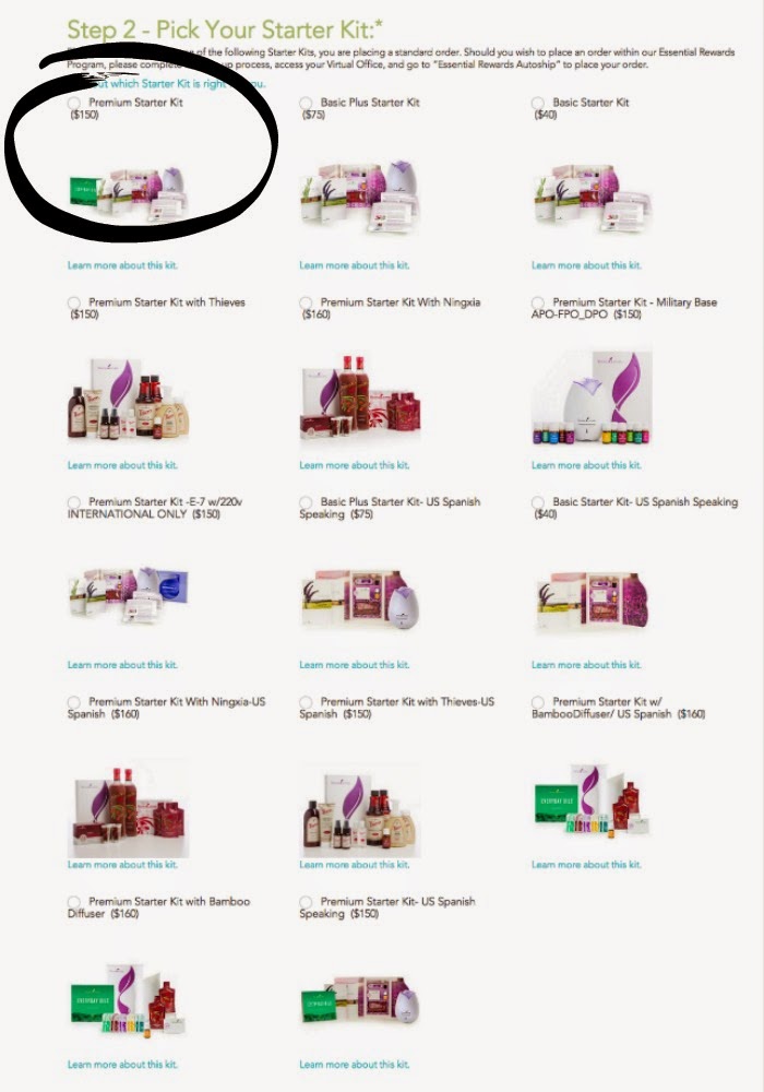 Young Living Essential Oils Kit Options