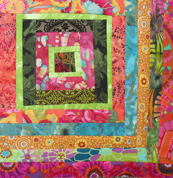 Dreamcicle Journeys Wonky Log Cabin Quilt Project