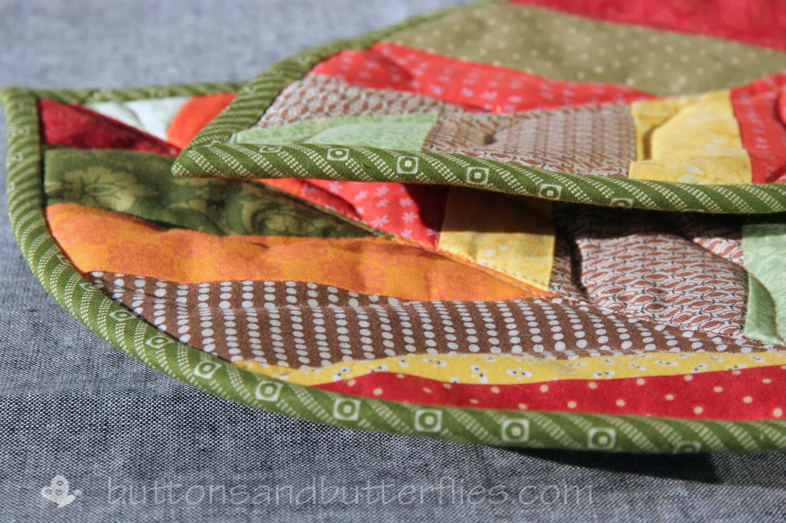 Buttons and Butterflies Potholders Galore