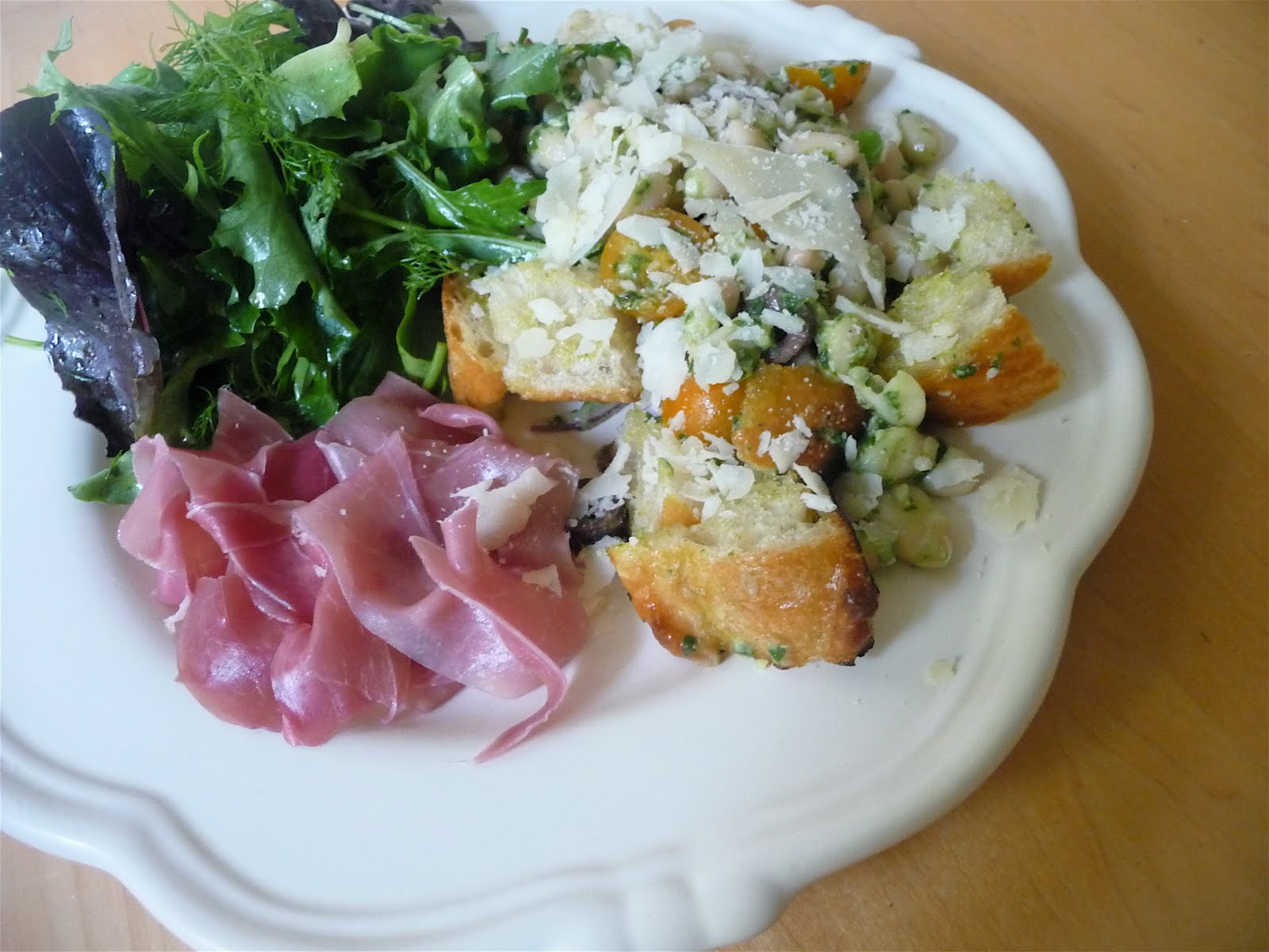 dinner party patio salad