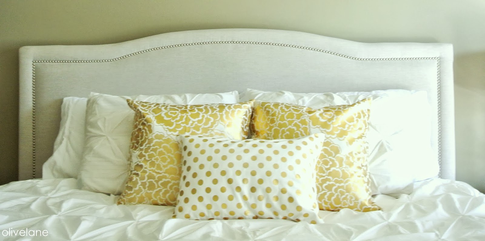 Olive Lane Master Bedroom Update Gold & White