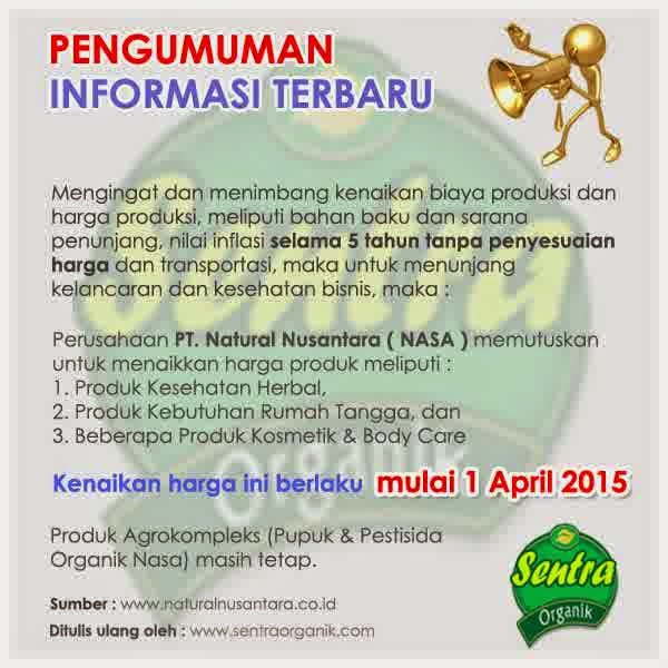 INFO HARGA TERBARU NASA informasi-harga-terbaru-nasa-natural-nusantara