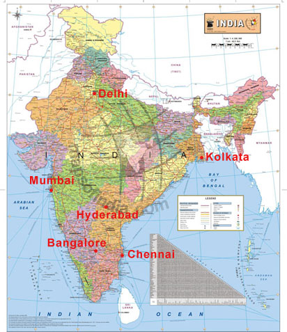 Free Map of India Free Map of India