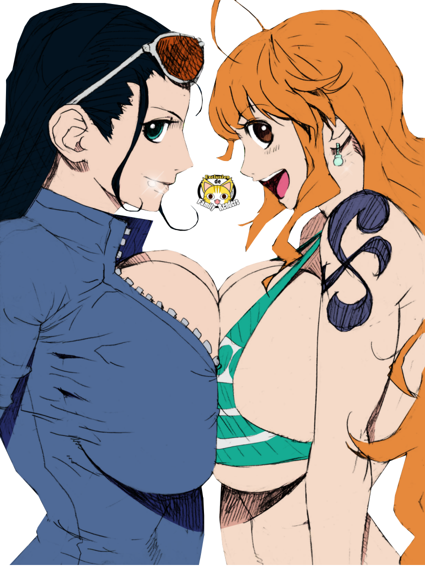Moe Family RENDERS: PNG-Nami x Robin // One Piece. 