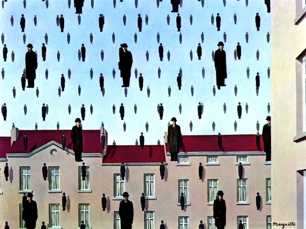 "Golconda"; R. Magritte; 1953