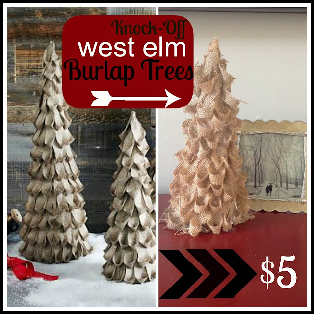Two It Yourself DIY {West Elm} Burlap Christmas Tree Knockoff