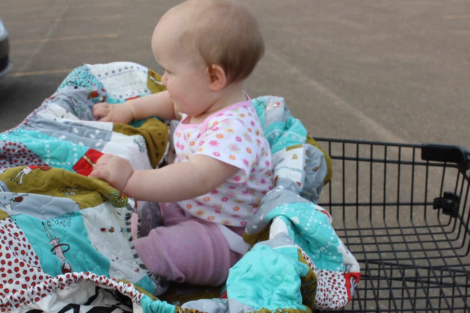 Daydreams of Quilts Patchwork Quilted Shopping Cart Cover