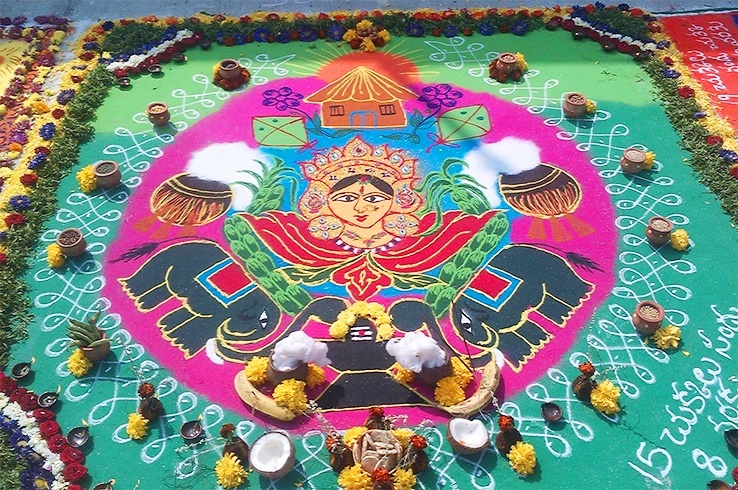 Image result for small pongal rangoli