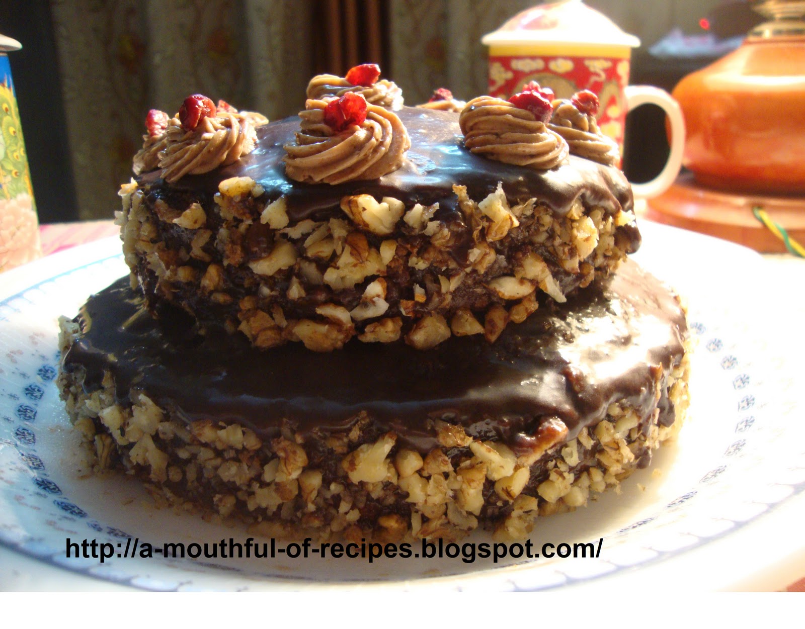 Two Tier Chocolate Ganache Cake Two Tier Chocolate Ganache Cake