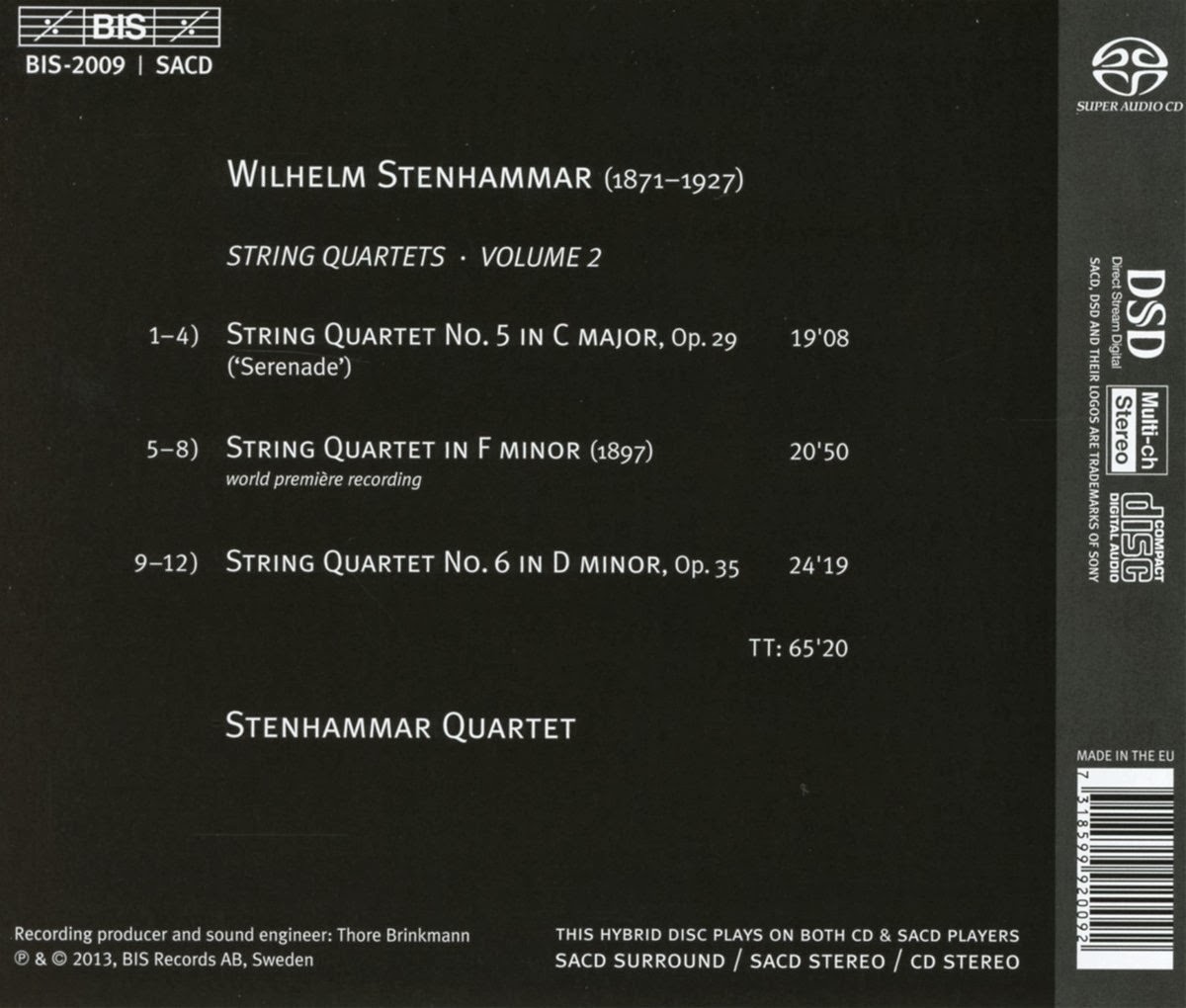 Stenhammar Quartets 3 