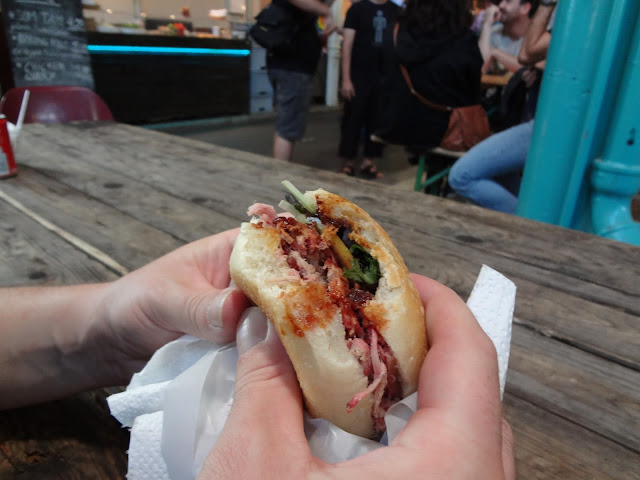 BBQ in Berlin Germany pulled pork sandwich 