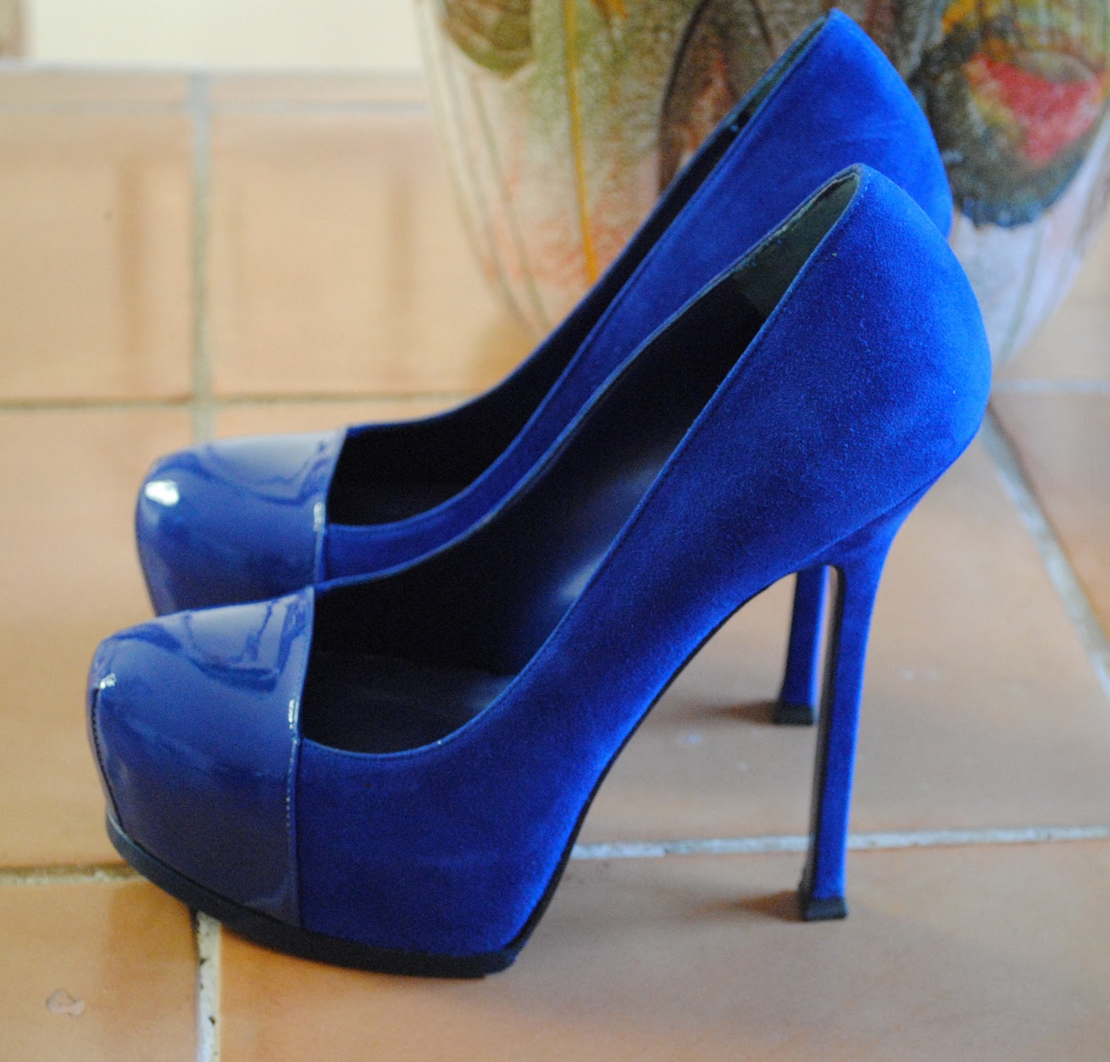 Yves Saint Laurent Electric Blue Tribtoo Pumps Don't Call Me Fashion