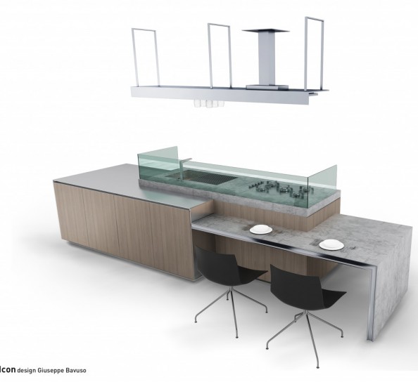Focus cucina: tra hi tech e natural style ~ karmarchitettura Cucina con piano lavoro a scomparsa