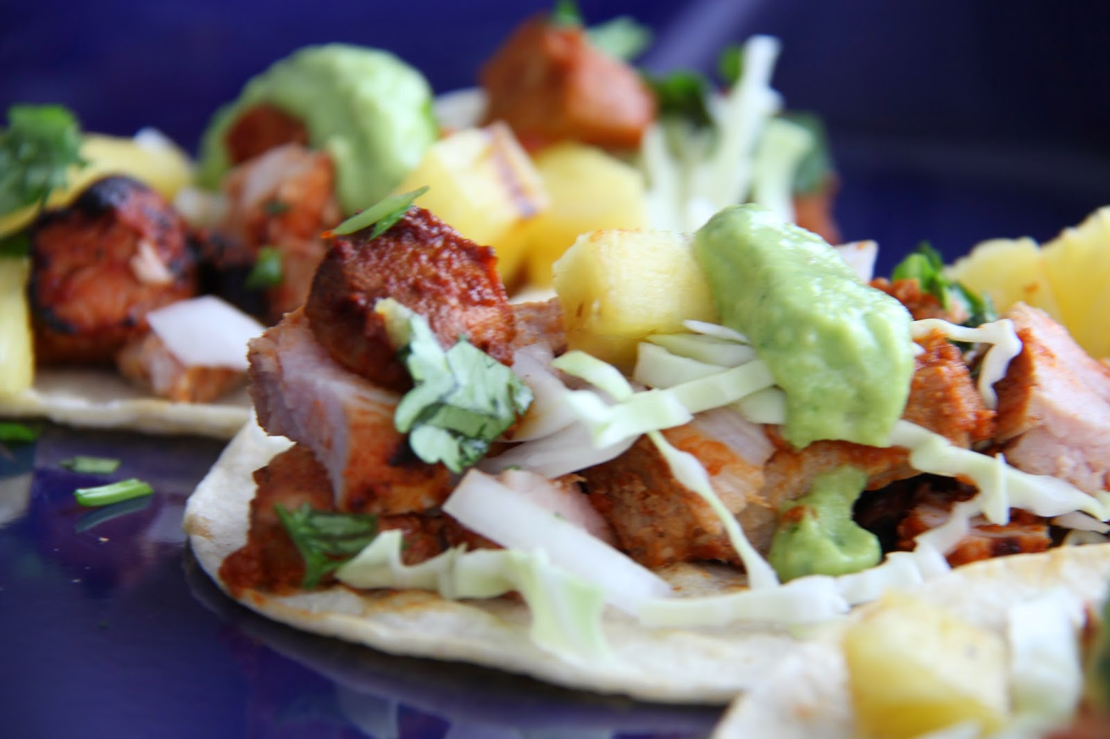 A Bountiful Kitchen Tacos Al Pastor with Guacamole Taquero