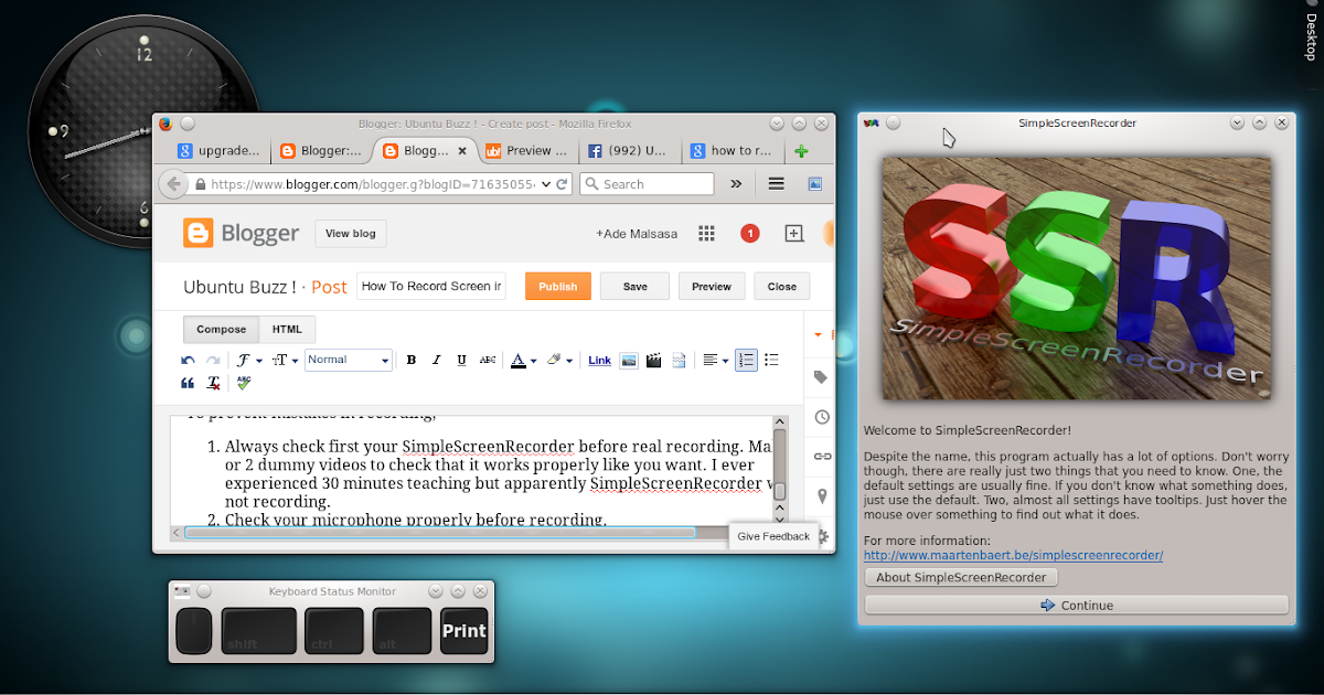 How To Record Screen in Linux With SimpleScreenRecorder and Keymon