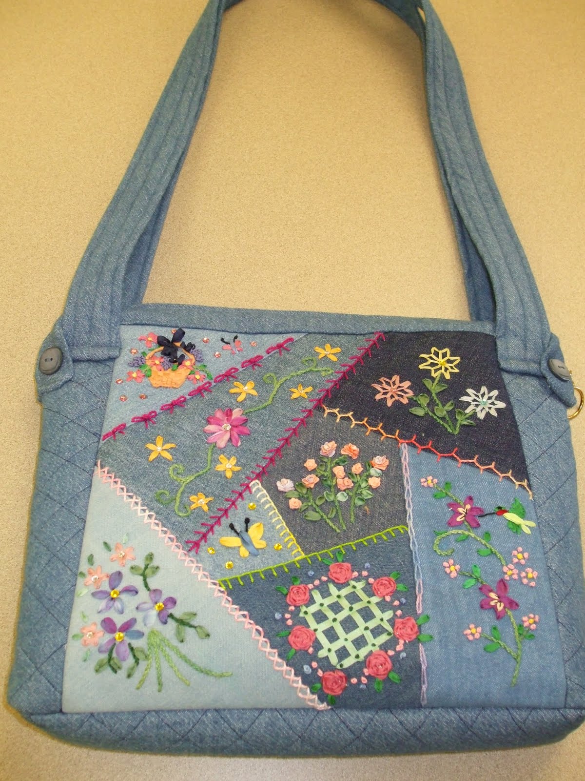 Sharon's Silk Ribbon Silk Ribbon Patchwork Purses