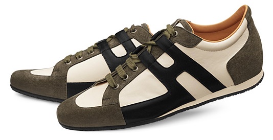 EMM (pronounced EdoubleM): HERMÉS Tie Break Sneakers in Olive