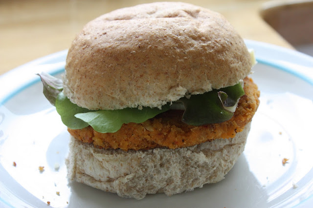 vegetarian chickpea burger