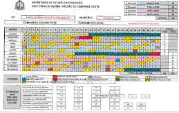 Calendário Letivo 2018