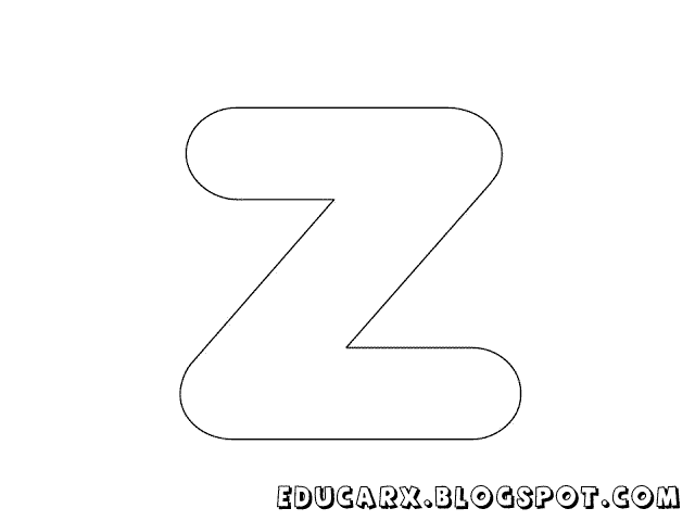 Molde de letras grandes z