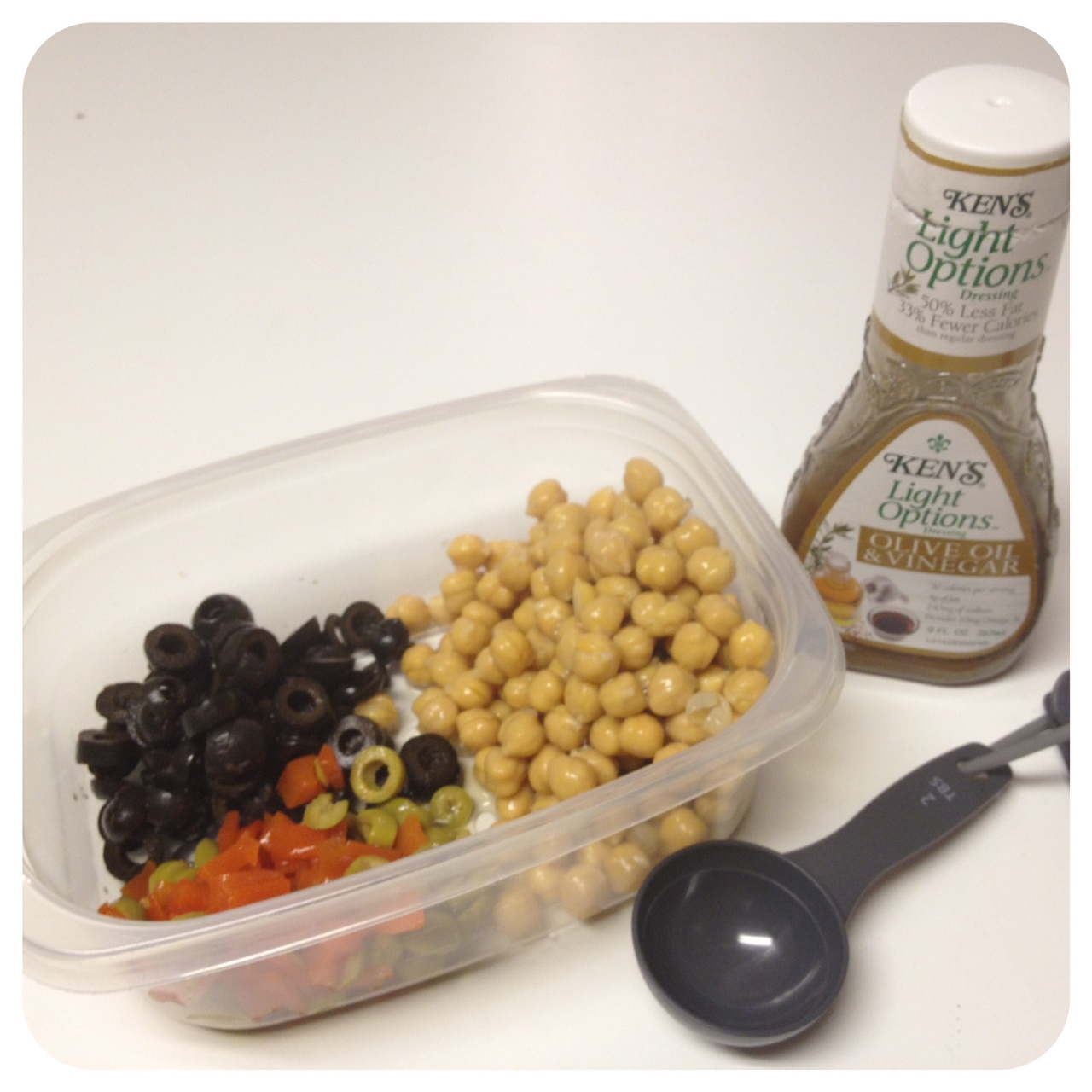 I'll have the soup, please. Low Calorie Quick Chickpea & Olive Salad