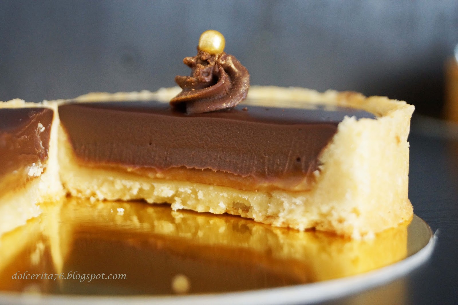 Dolce Rita Pink pepper caramel and chocolate ganache mini tarts, a