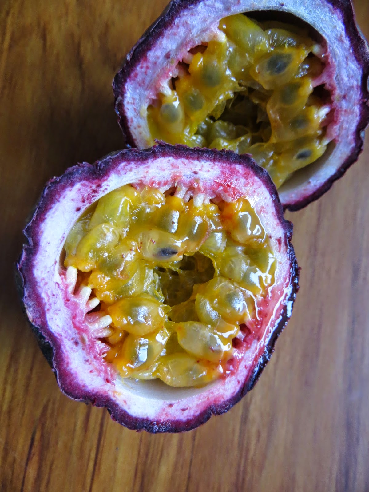 Cut ripe passionfruit