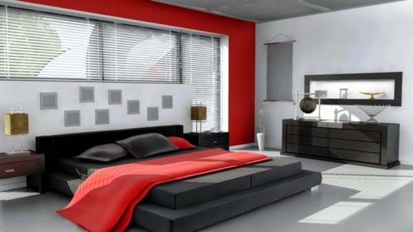 Habitaciones en blanco rojo y negro - Ideas para decorar dormitorios