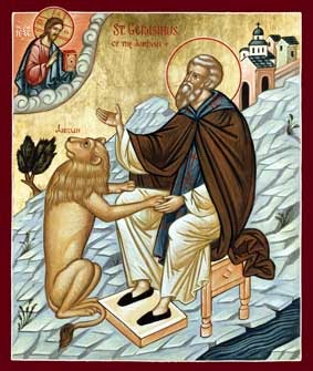 Svatý Gerasim a lev