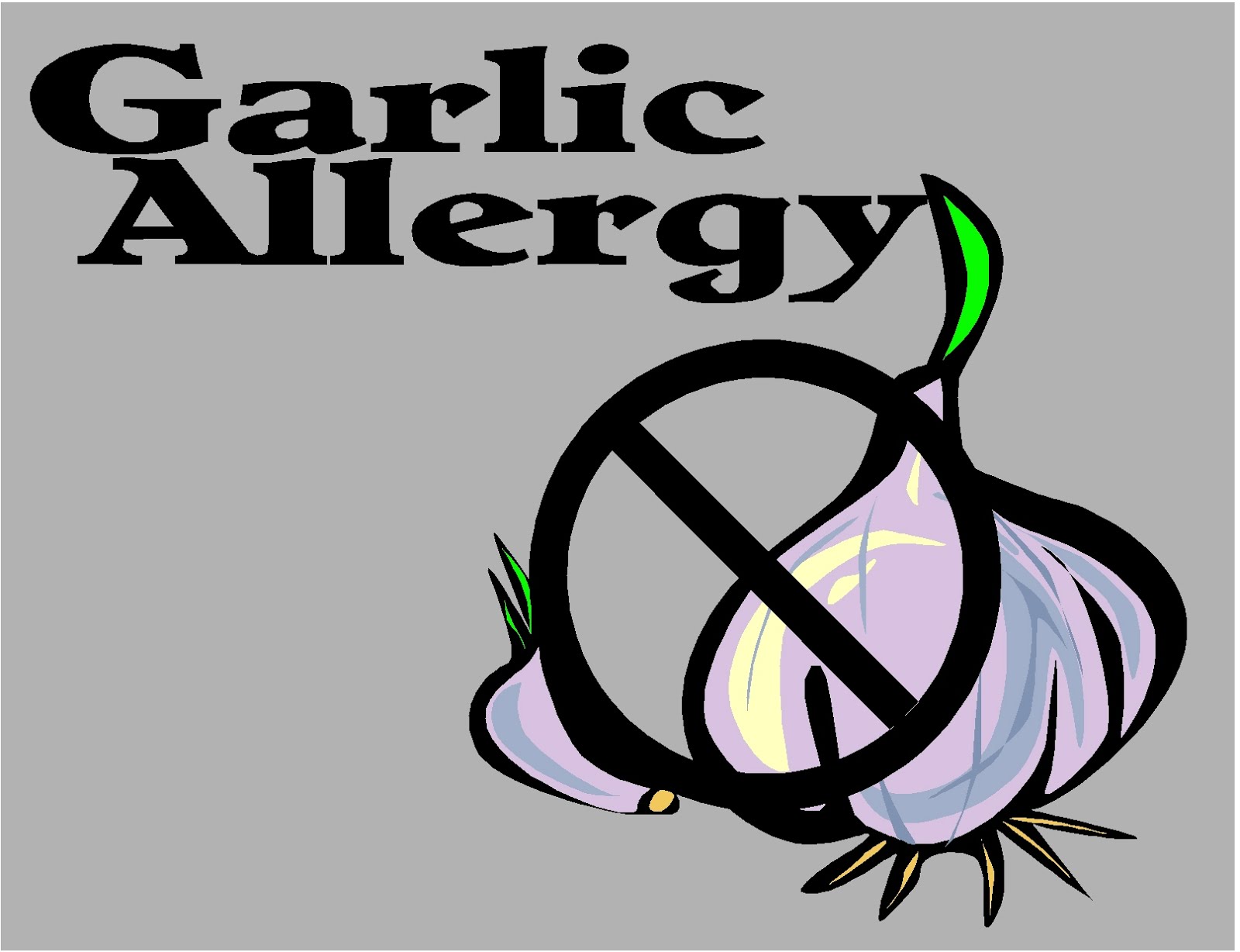 Free Posters and Signs Garlic Allergy