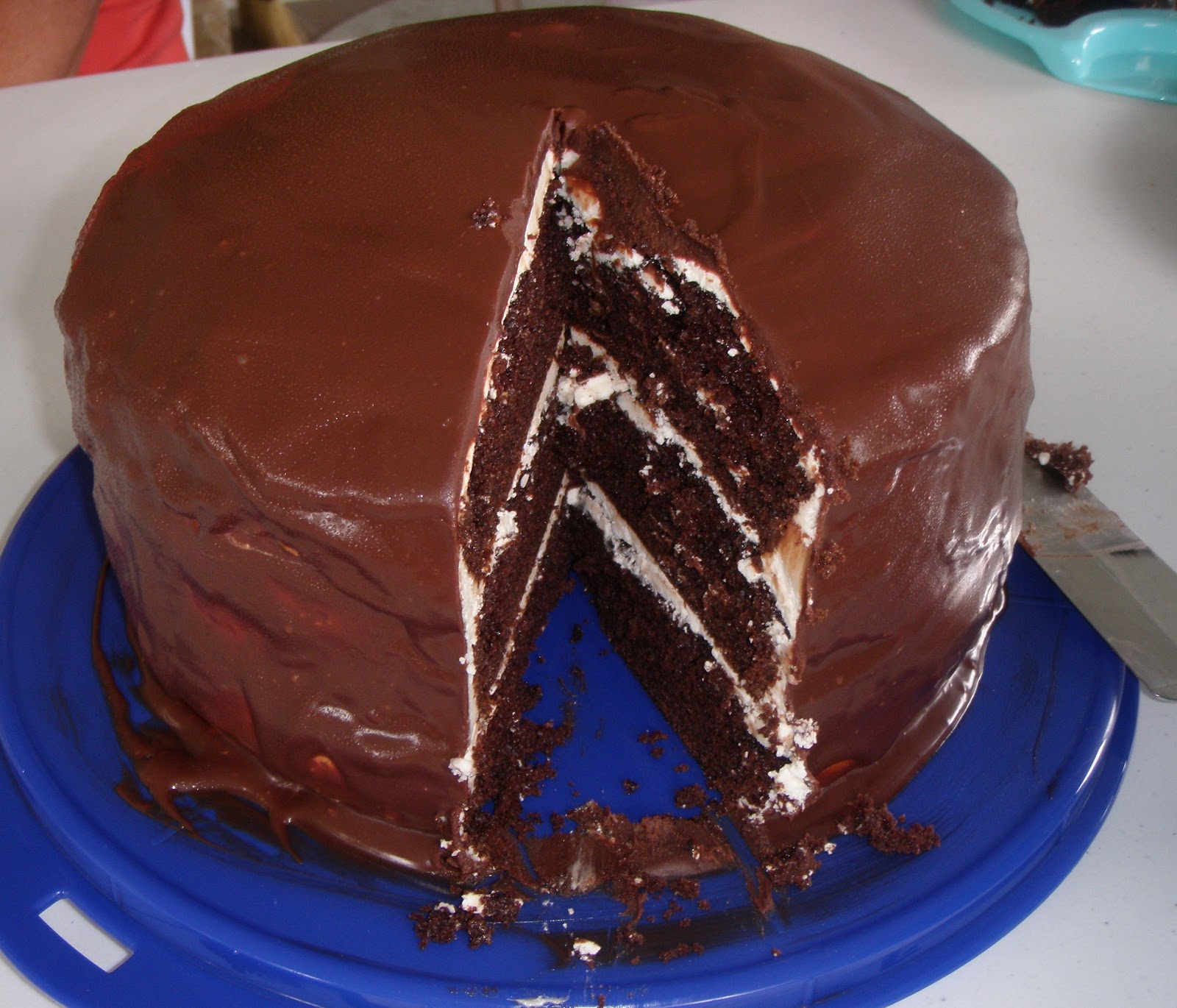 Cooking With Suzanne Triple Layer Chocolate Fudge Cake with