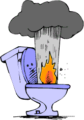 jamban toilet tandas pecah meletup hancur musnah