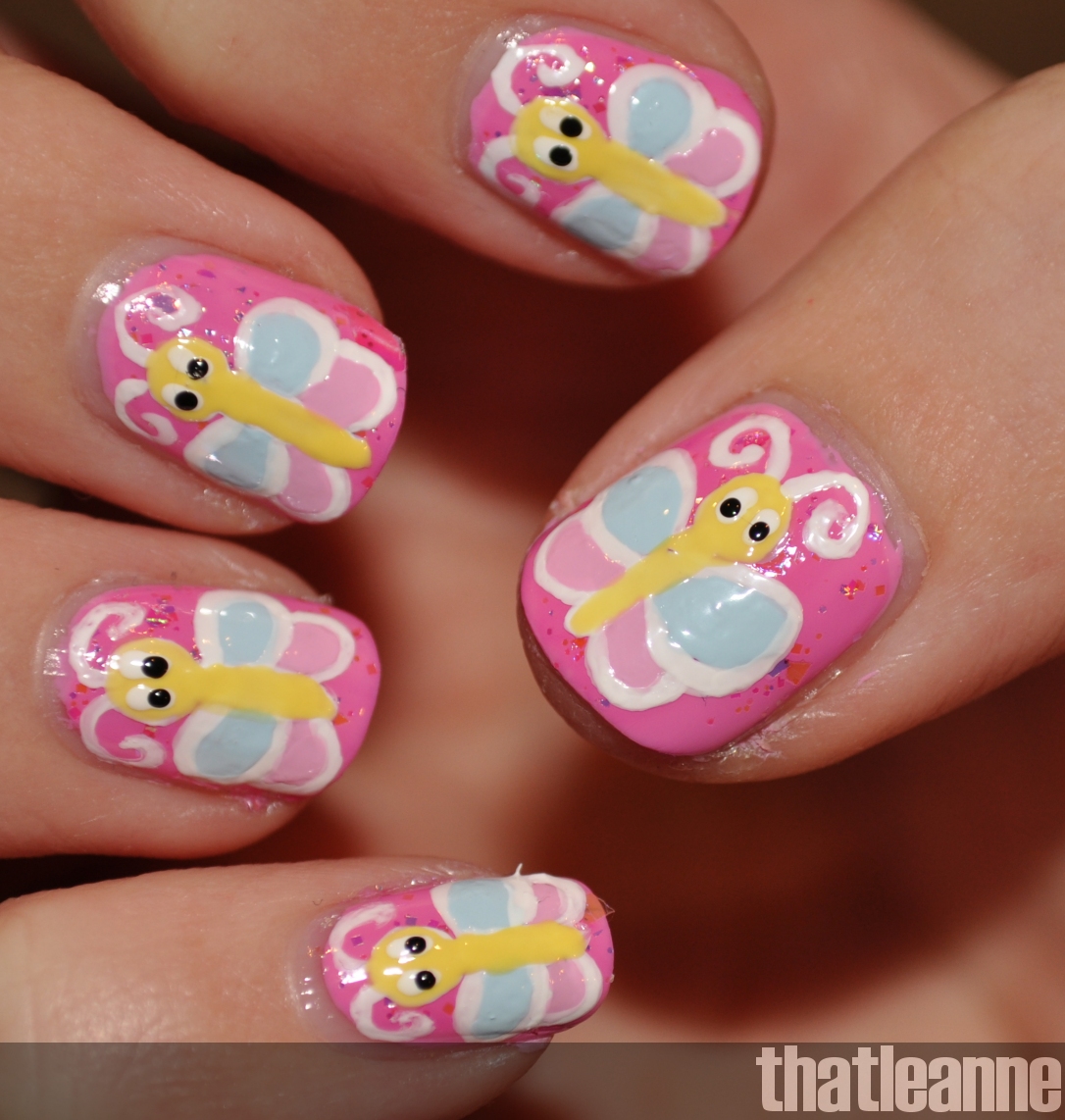thatleanne Butterfly Nail Art and The Butterfly Award!