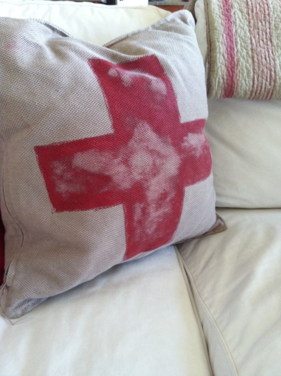 Freckle Face Girl Red Cross Pillows