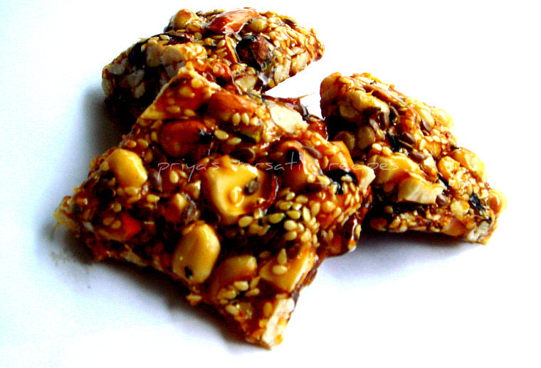 Priya's Versatile Recipes Mixed Nuts and Seeds Brittle/Chikki