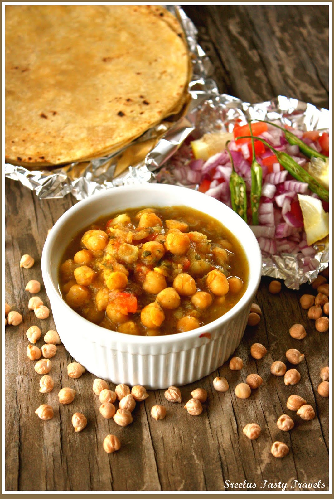 Sreelus Tasty Travels Channa Masala Chole Spicy Garbanzo Beans