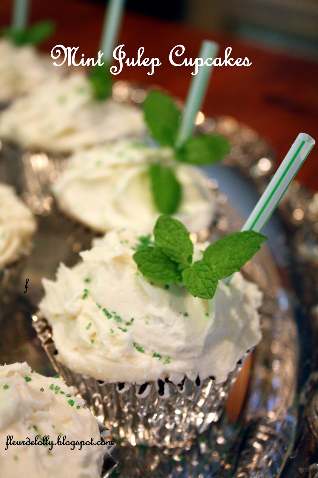 Fleur de Lolly Mint Julep Cupcakes