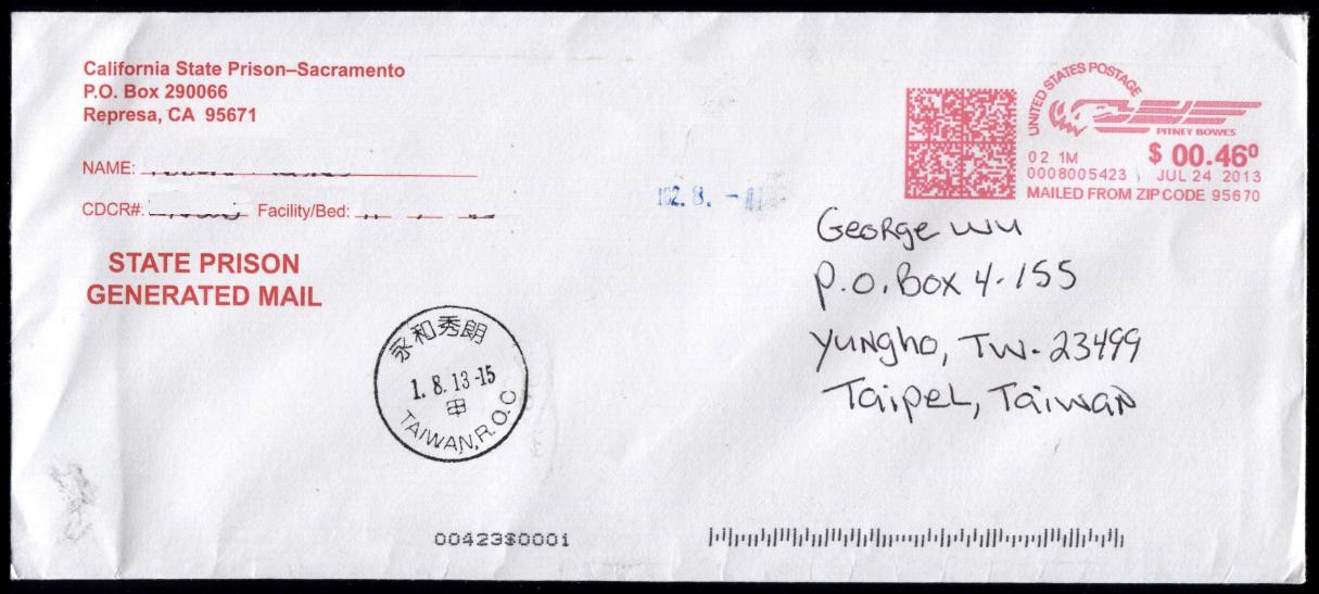 Gulfmann Stamps Collection USA American Prison Mail