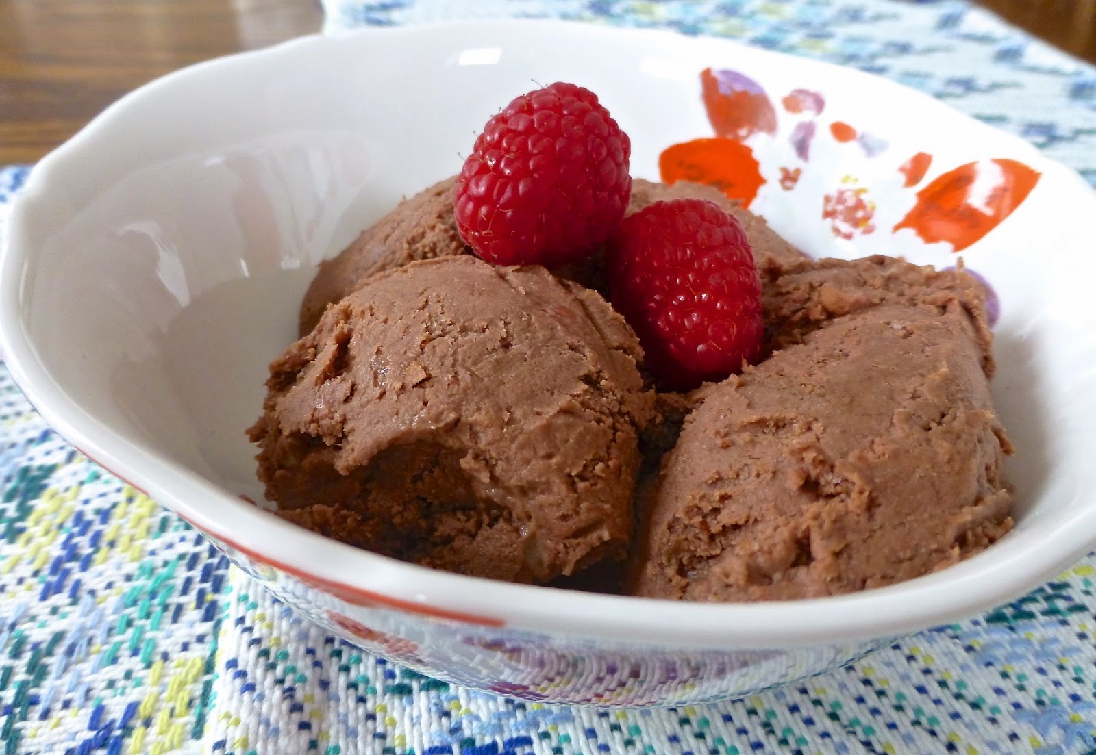 Pure and Simple Nourishment Chocolate Raspberry "Ice Cream" with
