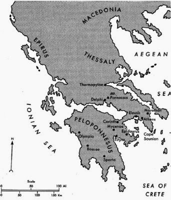 Peta wilayah Yunani kuno