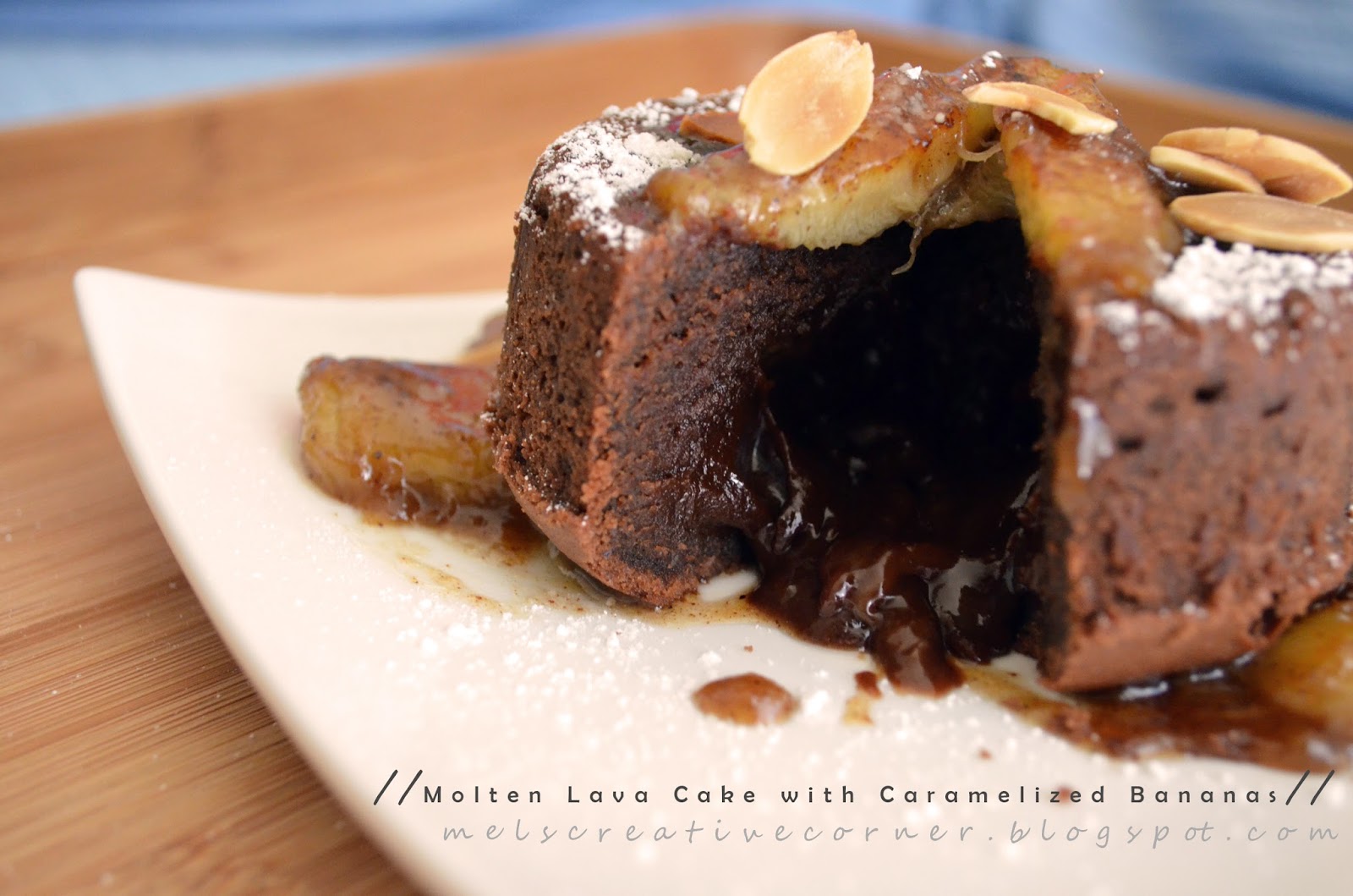Molten Lava Cake with Caramelized Bananas!