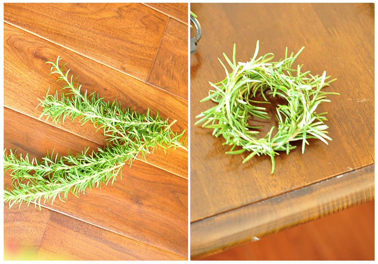 The Cheese Thief How to Make a Mini Rosemary Wreath