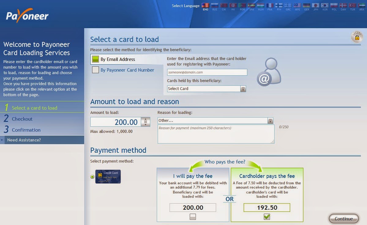 Cara Mengisi Saldo Payoneer Gratis Disini Cara Mengisi Saldo Payoneer Gratis Disini