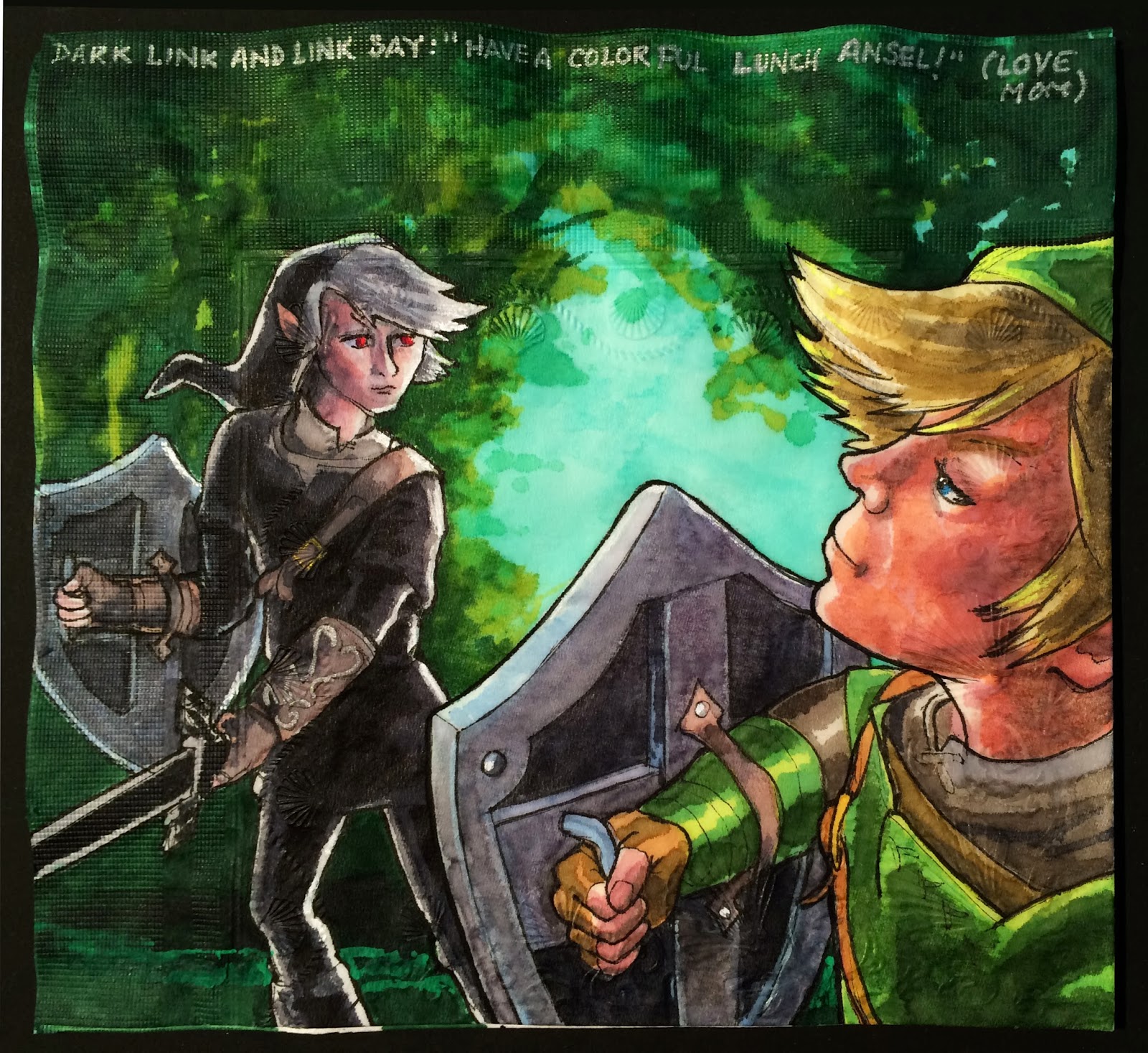 Daily Napkins Dark Link and Link from Legend of Zelda